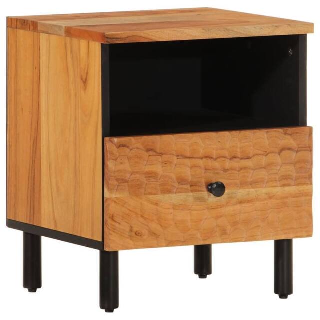 Berkfield Home Beautiful Bedside Cabinets 2 pcs 40x33x46 cm Solid Wood Acacia in Brown - Size: 40 x 33 x 46 cm - image 1