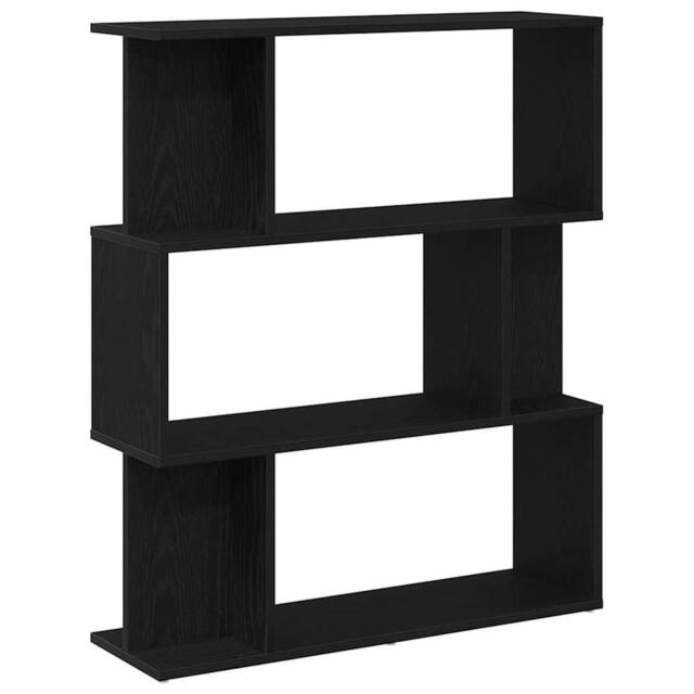 Berkfield Home Bookcase Black Oak 80x24x96 cm Engineered Wood - Size: 80 x 24 x 96 cm - image 1