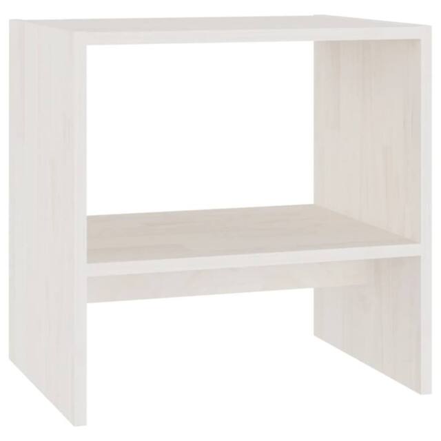 Berkfield Home Bedside Cabinet White 40x30.5x40 cm Solid Pinewood - image 1