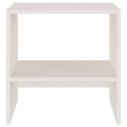 Berkfield Home Bedside Cabinet White 40x30.5x40 cm Solid Pinewood - thumbnail 5