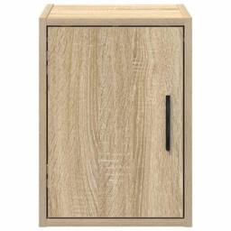 Berkfield Home Garage Wall Cabinets 2 pcs Sonoma Oak Engineered Wood in Brown - thumbnail 6