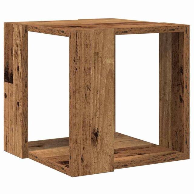 Berkfield Home Coffee Table Old Wood Solid Reclaimed Wood 32 x 32 x 30 cm in Brown - image 1