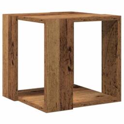 Berkfield Home Coffee Table Old Wood Solid Reclaimed Wood 32 x 32 x 30 cm in Brown - thumbnail 7