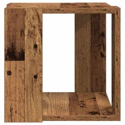 Berkfield Home Coffee Table Old Wood Solid Reclaimed Wood 32 x 32 x 30 cm in Brown - thumbnail 6
