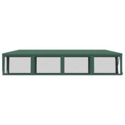 Berkfield Home Party Tent with 10 Mesh Sidewalls Green 3x12 m HDPE - thumbnail 4