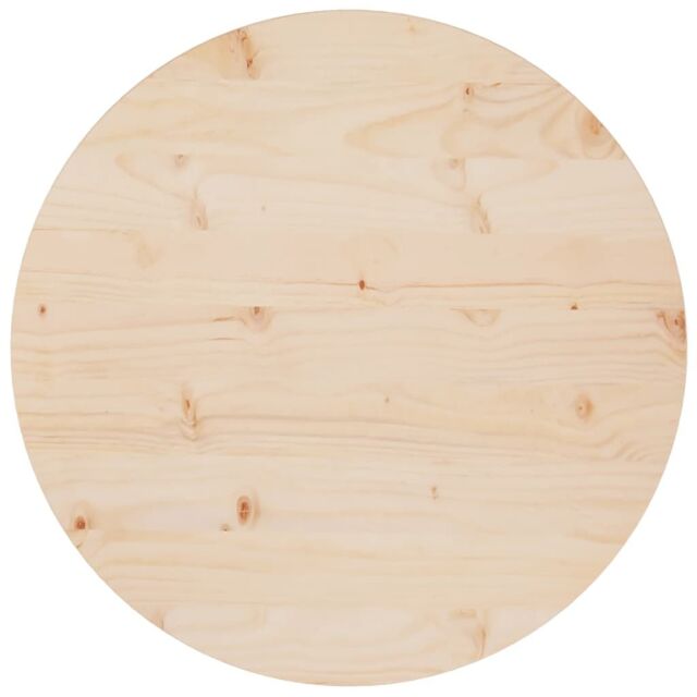 Berkfield Home Table Top Ã˜60x2.5 cm Solid Wood Pine in Brown - Size: 60x2.5 cm - image 1