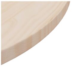 Berkfield Home Table Top Ã˜60x2.5 cm Solid Wood Pine in Brown - Size: 60x2.5 cm - thumbnail 4