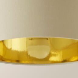 ValueLights Reni Natural with Metallic Gold Inner Easy Fit Ceiling Lamp Shade - Size: Small - thumbnail 5