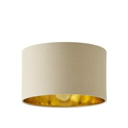 ValueLights Reni Natural with Metallic Gold Inner Easy Fit Ceiling Lamp Shade - Size: Small - thumbnail 7