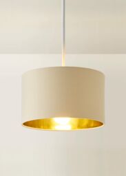 ValueLights Reni Natural with Metallic Gold Inner Easy Fit Ceiling Lamp Shade - Size: Small - thumbnail 2
