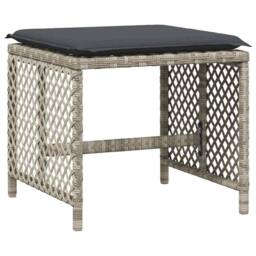 Berkfield Home 13 Piece Garden Dining Set with Cushions Light Grey Poly Rattan - thumbnail 5