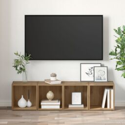 Berkfield Home TV Cabinet 2 pcs Brown 37 x 35 x 37 cm Engineered wood - thumbnail 4