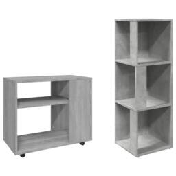 Berkfield Home Side Table Grey Sonoma 70x35x55 cm Engineered Wood - Size: 70 x 35 x 55 cm - thumbnail 5