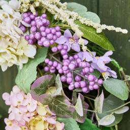 Dibor Colourful Purple Summer Floral Door Wreath Spring Wreath 60cm - thumbnail 3