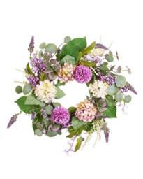 Dibor Colourful Purple Summer Floral Door Wreath Spring Wreath 60cm - thumbnail 2