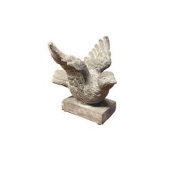 Minster Decorative Bird Ornament - Resin - L12 x W12 x H13 cm - Grey - Size: 1 Pack