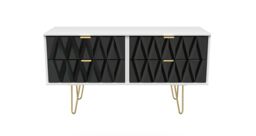Ready Assembled 2 U Dallas 4 Drawer Bed Box (Ready Assembled) in Black - thumbnail 1