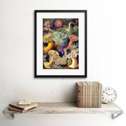 "Artery8 Haeckel Anemone Sea Life Artwork Home Decor 12x16"" Framed Art Print - Size: W12"" x H16""" - thumbnail 2
