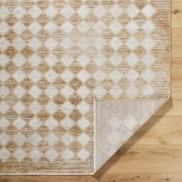 Livabliss Galey Alix Myrtle Avenue-Geometric Brown Green Ivory Diamond Fringe Living Rug - Size: 160 cm x 230 cm - thumbnail 4
