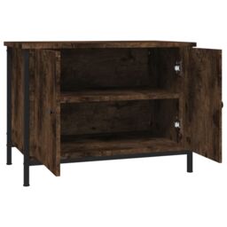 Berkfield Home TV Cabinet with Doors Smoked Oak 60x35x45 cm Engineered Wood in Brown - Size: 60 x 35 x 45 cm - thumbnail 6