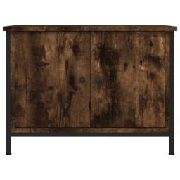 Berkfield Home TV Cabinet with Doors Smoked Oak 60x35x45 cm Engineered Wood in Brown - Size: 60 x 35 x 45 cm - thumbnail 5