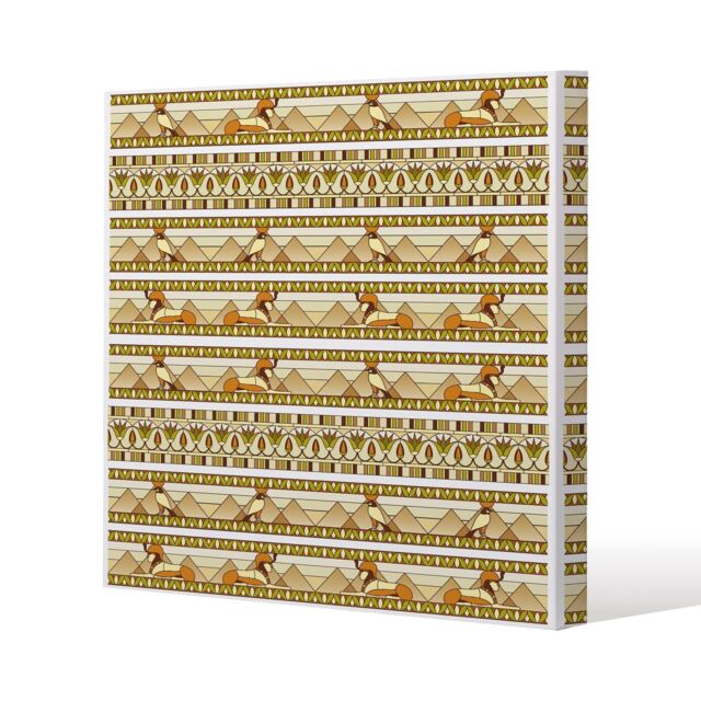 Benjamin Tate Design Ornament of Ancient Egypt to The Frescoes (Canvas Print) / 90 x 90 x 4cm in Natural - Size: 90 x 90 x 4 cm - image 1