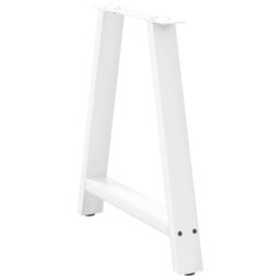 Berkfield Home Coffee Table Legs A-Shaped 2 pcs White¬†80x(72-73) cm Steel in White - thumbnail 4