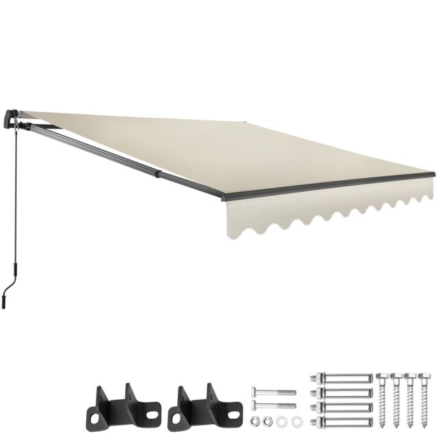 tectake Retractable Awning Ornella in Beige - Size: 250 cm x 200 cm - image 1