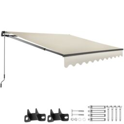 tectake Retractable Awning Ornella in Beige - Size: 250 cm x 200 cm - thumbnail 1