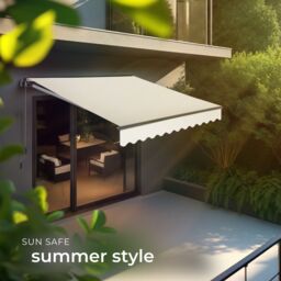 tectake Retractable Awning Ornella in Beige - Size: 250 cm x 200 cm - thumbnail 7