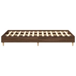 Berkfield Home Bed Frame No Mattress Brown Oak 135x190 cm Double Engineered Wood - thumbnail 6