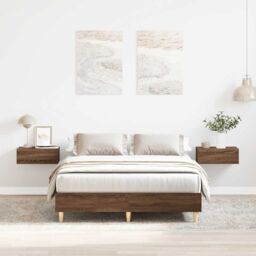 Berkfield Home Bed Frame No Mattress Brown Oak 135x190 cm Double Engineered Wood - thumbnail 1