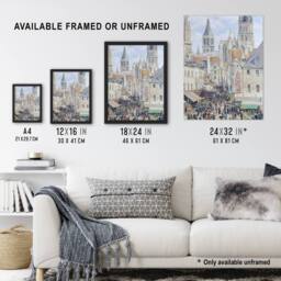 "Artery8 Grocery Street Rouen Cityscape Pissarro Wall Art Poster Print - Size: W24"" x H32""" - thumbnail 3