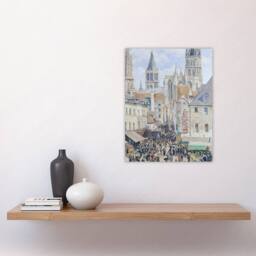 "Artery8 Grocery Street Rouen Cityscape Pissarro Wall Art Poster Print - Size: W24"" x H32""" - thumbnail 4