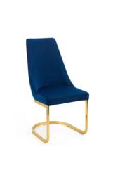 Julian Bowen Vittoria High Back Upholstered Dining Chair (Set of 2) in Blue - thumbnail 7