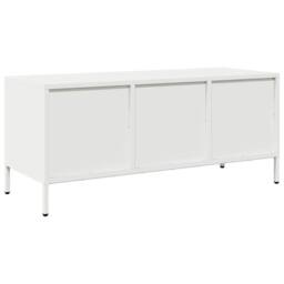 Berkfield Home TV Cabinet White 101.5x39x43.5 cm Cold-rolled Steel - thumbnail 7