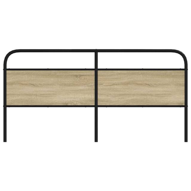 Berkfield Home Headboard Sonoma Oak 180 cm Steel & Engineered Wood in Light Brown - image 1