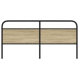 Berkfield Home Headboard Sonoma Oak 180 cm Steel & Engineered Wood in Light Brown - thumbnail 1