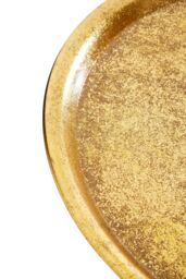 Orsina Gold Finish Small Accent Table, Elegant Side Table By Couch For Livingroom, Distressed Small Lounge Table - thumbnail 4