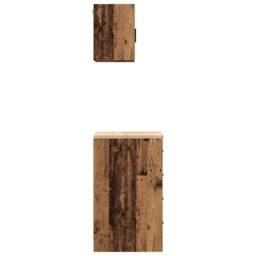 Berkfield Home Garage Cabinets 2 pcs Old Wood Engineered Wood in Brown - thumbnail 7