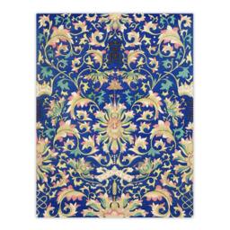 "Artery8 Owen Jones Ornamental Chinese Floral Pattern Wall Art Print in Blue - Size: W12"" x H16""" - thumbnail 1