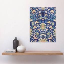 "Artery8 Owen Jones Ornamental Chinese Floral Pattern Wall Art Print in Blue - Size: W12"" x H16""" - thumbnail 4