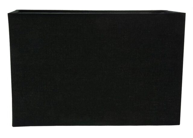 Happy Homewares Contemporary & Stylish Linen Fabric Lamp Shade in Black - Size: 12 inches - image 1