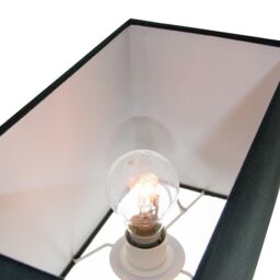 Happy Homewares Contemporary & Stylish Linen Fabric Lamp Shade in Black - Size: 12 inches - thumbnail 5