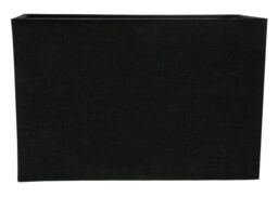 Happy Homewares Contemporary & Stylish Linen Fabric Lamp Shade in Black - Size: 12 inches
