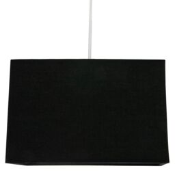 Happy Homewares Contemporary & Stylish Linen Fabric Lamp Shade in Black - Size: 12 inches - thumbnail 6