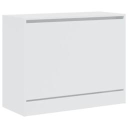 Berkfield Home Shoe Cabinet White 80x34x63 cm Engineered Wood - Size: 80 x 34 x 63 cm - thumbnail 4