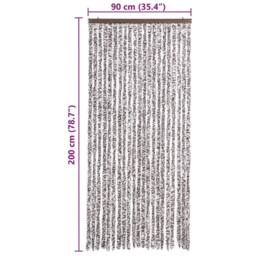 Berkfield Home Insect Curtain Brown & Beige 90x200 cm Chenille - thumbnail 7