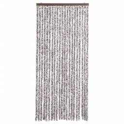 Berkfield Home Insect Curtain Brown & Beige 90x200 cm Chenille - thumbnail 1