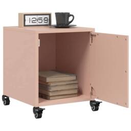 Berkfield Home Bedside Cabinets 2 pcs Pink 36x39x43.5 cm Steel - thumbnail 2